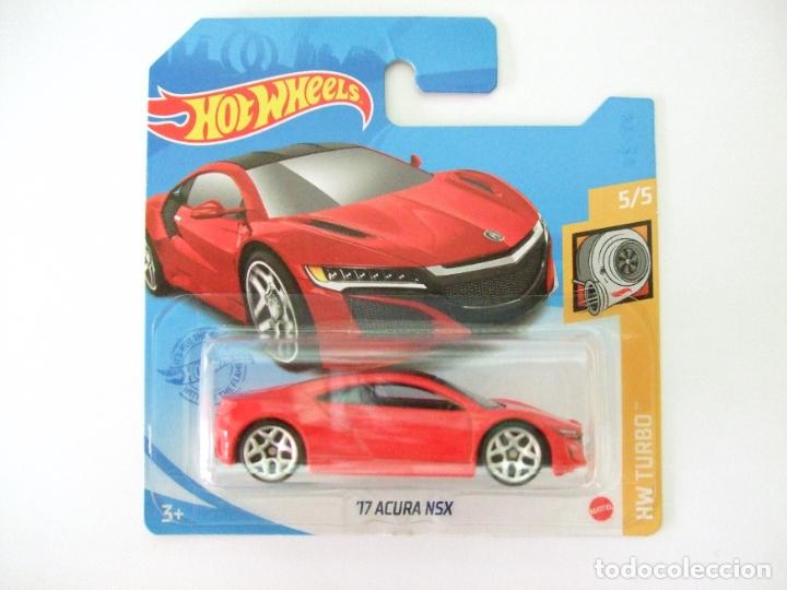 Carros em escala Hot Wheels: &acute;17 ACURA NSX 2017 - HOT WHEELS MATTEL HW TURBO 5/5 2021 ESCALA 1:64 COCHE CAR AUTO ROJO RED