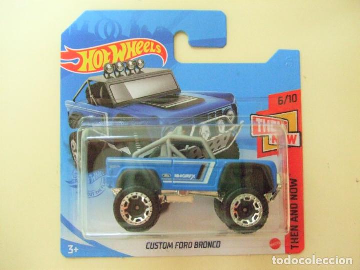 Carros em escala Hot Wheels: CUSTOM FORD BRONCO - HOT WHEELS MATTEL THEN AND NOW 6/10 2021 ESCALA 1:64 COCHE CAR 4X4 TODOTERRENO