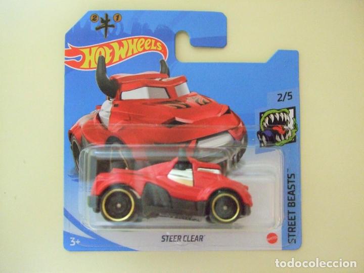 Carros em escala Hot Wheels: STEER CLEAR - HOT WHEELS MATTEL STREET BEASTS 2/5 2021 ESCALA 1:64 - COCHE CAR ANIMAL BULL TORO