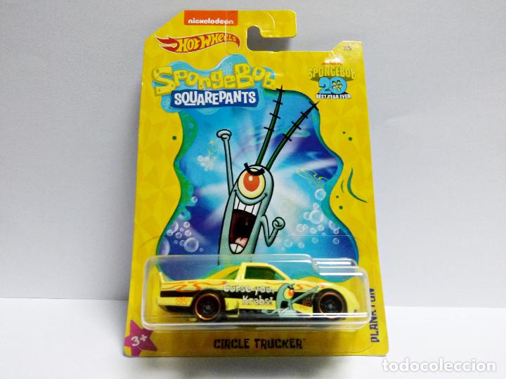 Auto in scala Hot Wheels: CIRCLE TRUCKER PLANKTON BOB ESPONJA SPONGEBOB SQUAREPANTS 20 BEST YEAR HOT WHEELS 2019 COCHE 1:64