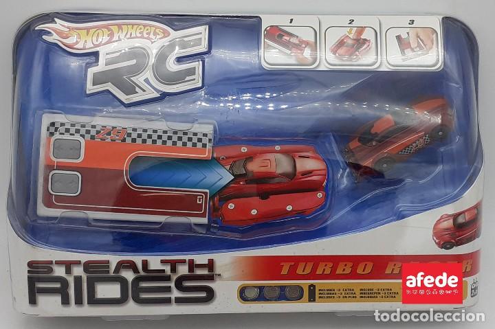 Carros em escala Hot Wheels: HOT WHEELS RC STEALTH RIDES TURBO RACER EN SU EMBALAJE ORIGINAL.
