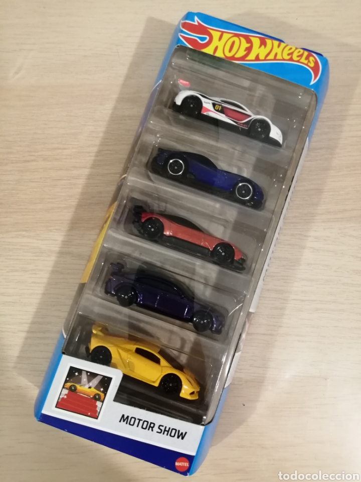 Coches a escala Hot Wheels: HOT WHEELS 2021 MOTOR SHOW PACK DE 5. HOTWHEELS 1/64. HW 5 PACK 2021.