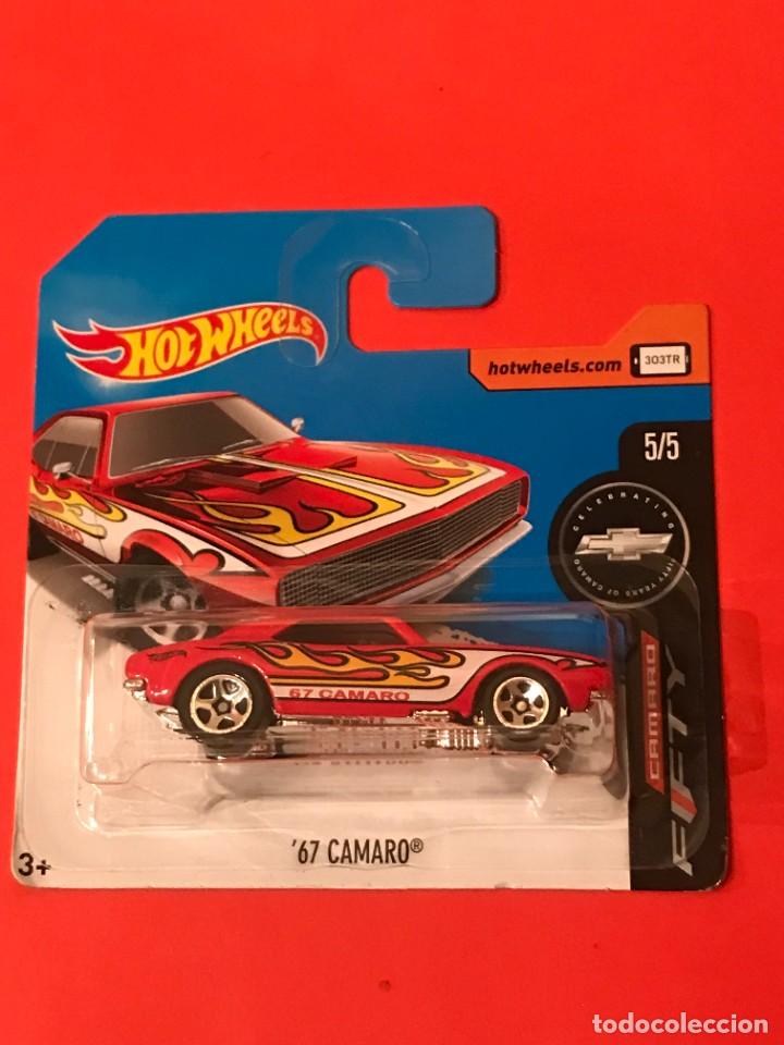 Hot Wheels 2017 '67 Camaro Fifty - Red With Orange Flames, 1:64 Scale Diecast Car #313/365 - View #12