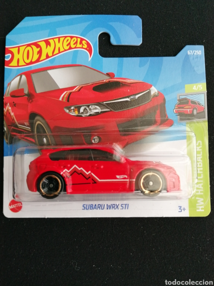 Auto in scala Hot Wheels: HOT WHEELS 2022 SUBARU WRX STI ROJO. HOTWHEELS 1/64. HW HACTHBACKS 2022.