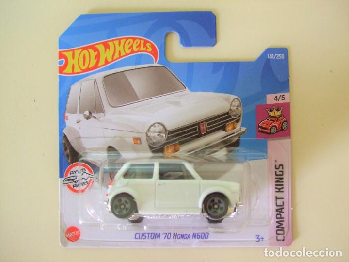 Auto in scala Hot Wheels: CUSTOM &acute;70 HONDA N600 - HOT WHEELS MATTEL COMPACT KING 4/5 2022 ESCALA 1:64 - COCHE CAR N 600 1970