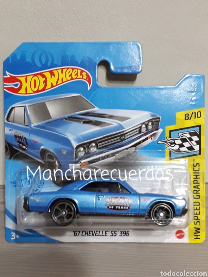 Modellautos Hot Wheels: HOT WHEELS &acute;67 CHEVELLE SS 396 AUSLEYS COLECCION HW SPEED GRAPHICS 2021 8/10 MINIATUR 1/64 MATTEL