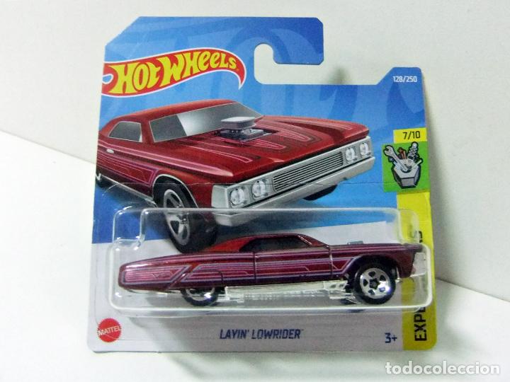 Auto in scala Hot Wheels: LAYIN&acute;LOWRIDER HOT WHEELS EXPERIMOTORS 7/10 2022 ESCALA 1:64 COCHE TOY CAR HOT ROD LAYING LOW RIDER
