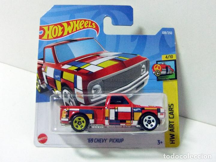 Auto in scala Hot Wheels: &acute;69 CHEVY PICKUP HOT WHEELS MATTEL HW ART CARS 4/10 2022 COCHE 1:64 TOY CAR PICK UP CHEVROLET 1969