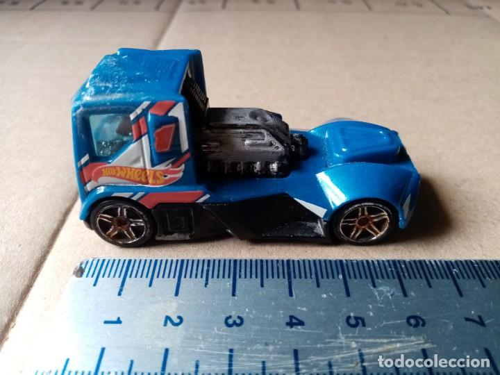 Model cars Hot Wheels: CAMION RENNE RIG AZUL HOT WHEELS , MATTEL , COCHE