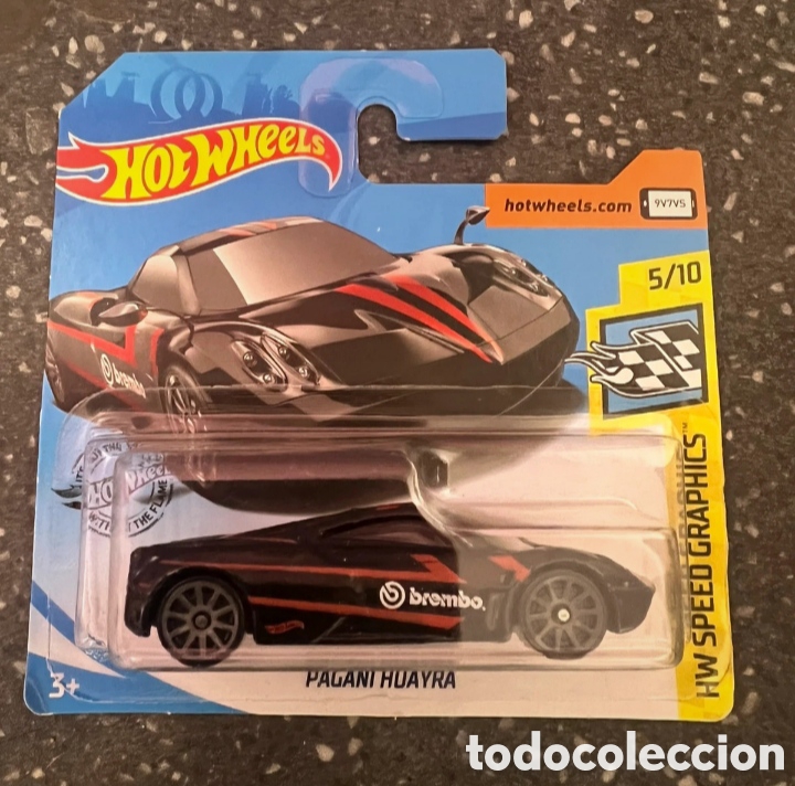 Auto in scala Hot Wheels: HOT WHEELS PAGANI HUAYRA NEGRO BREMBO. HOTWHEELS 1/64 HW SPEED GRAPHICS.