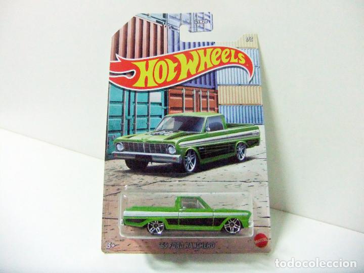 Carros em escala Hot Wheels: 65 FORD RANCHERO HOT WHEELS HOT PICKUPS SERIES 2021 1/5 COCHE 1:64 PICK UP PICKUP CAR 1965 GRP23