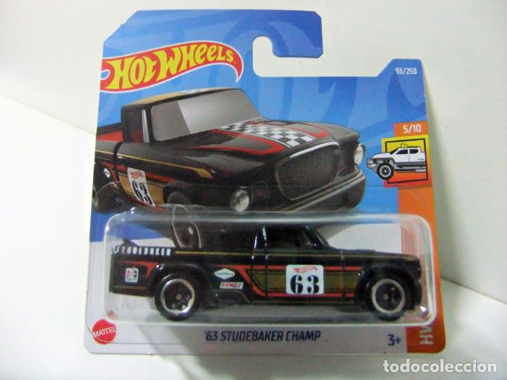 Model cars Hot Wheels: &acute;63 STUDEBAKER CHAMP - HOT WHEELS HW HOT TRUCKS 5/10 2022 - COCHE 1:64 CAMIONETA 1963 PICKUP PICK UP