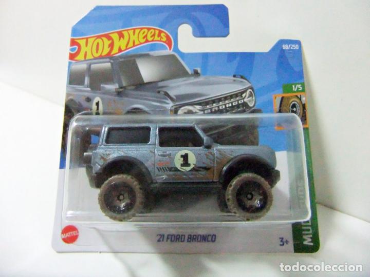 Model cars Hot Wheels: &acute;21 FORD BRONCO- HOT WHEELS MATTEL MUD STUDS 1/5 2022 - COCHE 1:64 SUV OFF-ROAD EFECTO BARRO TOY CAR