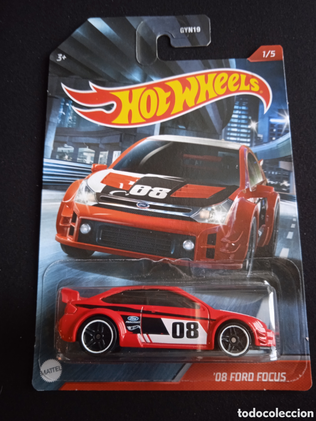 Model cars Hot Wheels: HOT WHEELS '08 FORD FOCUS. HOTWHEELS 1/64 NIGHTBURNERZ SERIE ESPECIAL.