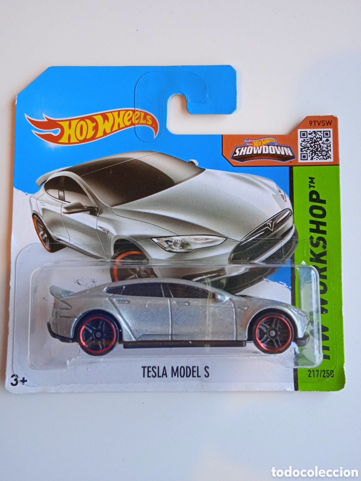Model cars Hot Wheels: HOT WHEELS TESLA MODEL S PLATA. HOTWHEELS 1/64 HW WORKSHOP 2015.