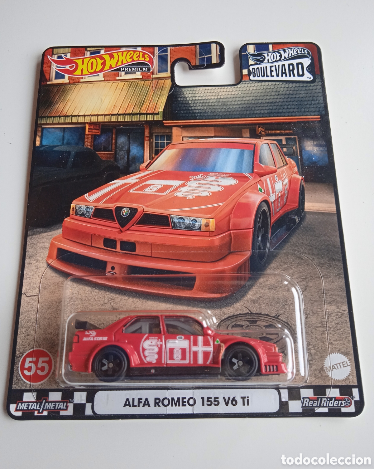 Model cars Hot Wheels: HOT WHEELS ALFA ROMEO 155 V6 TI. PREMIUM 1/64 BOULEVARD SERIES.