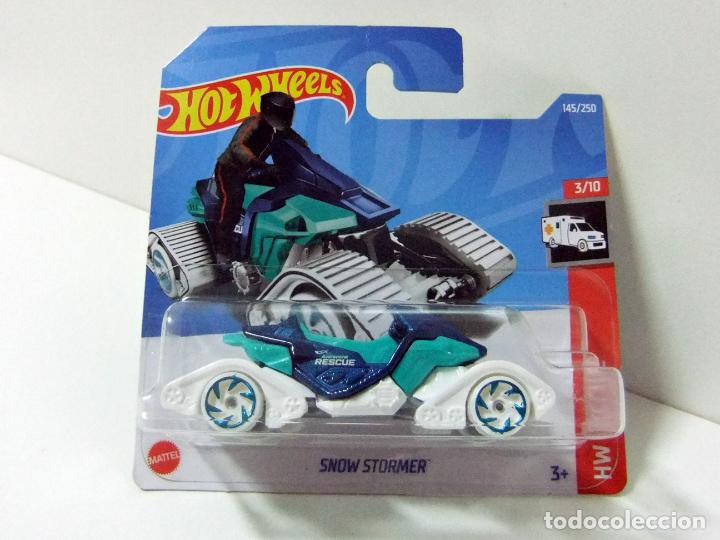 Voitures miniatures Hot Wheels: SNOW STORMER HOT WHEELS MATTEL HW RESCUE 3/10 2022 COCHE 1:64 TOY MOTO DE NIEVE CON ORUGAS RESCATE
