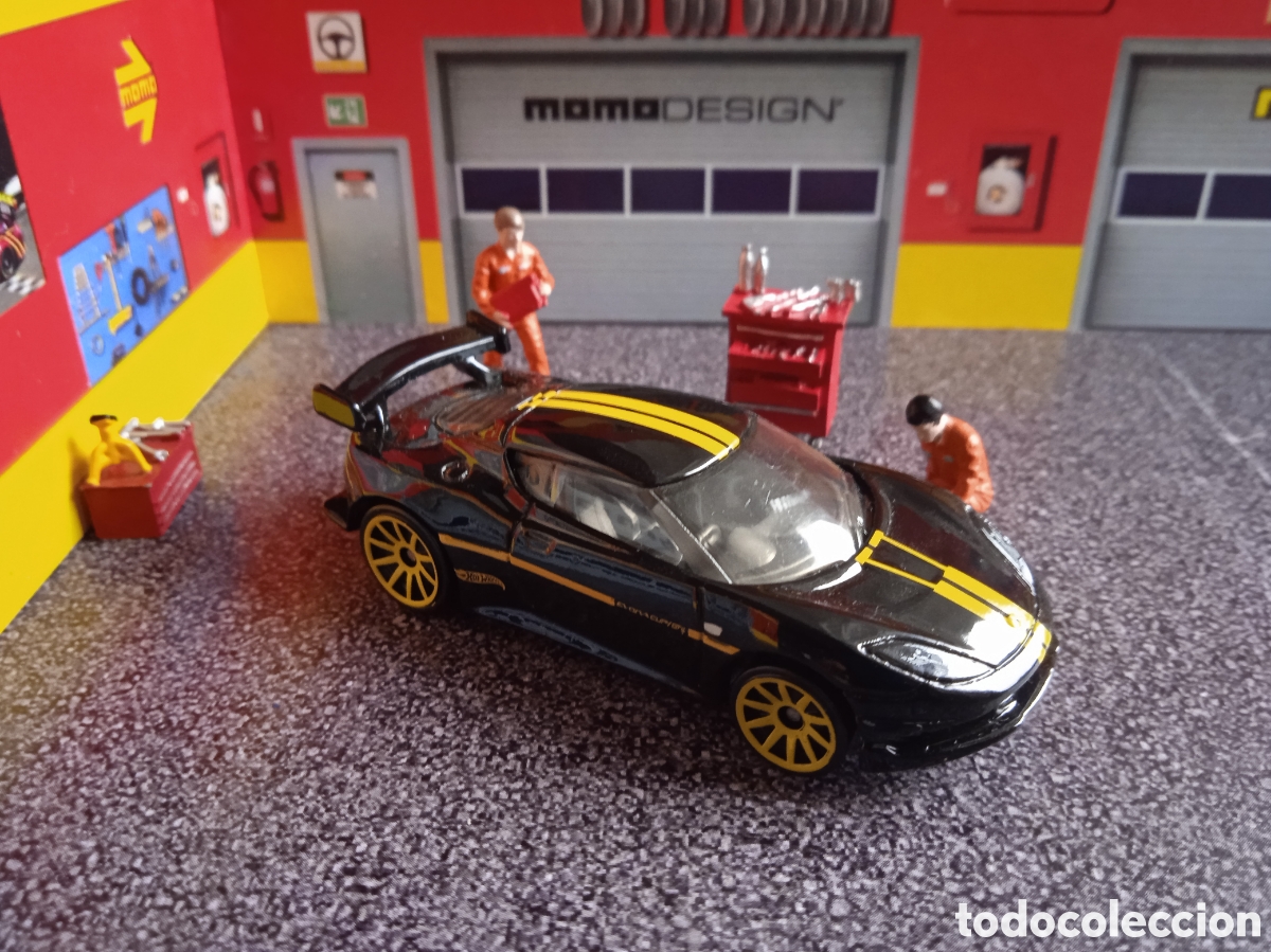 Voitures miniatures Hot Wheels: HOT WHEELS LOTUS EVORA GT4 PRIMERA EDICION NEGRO. HOTWHEELS 1/64 LOTUS SUELTO LOOSE.