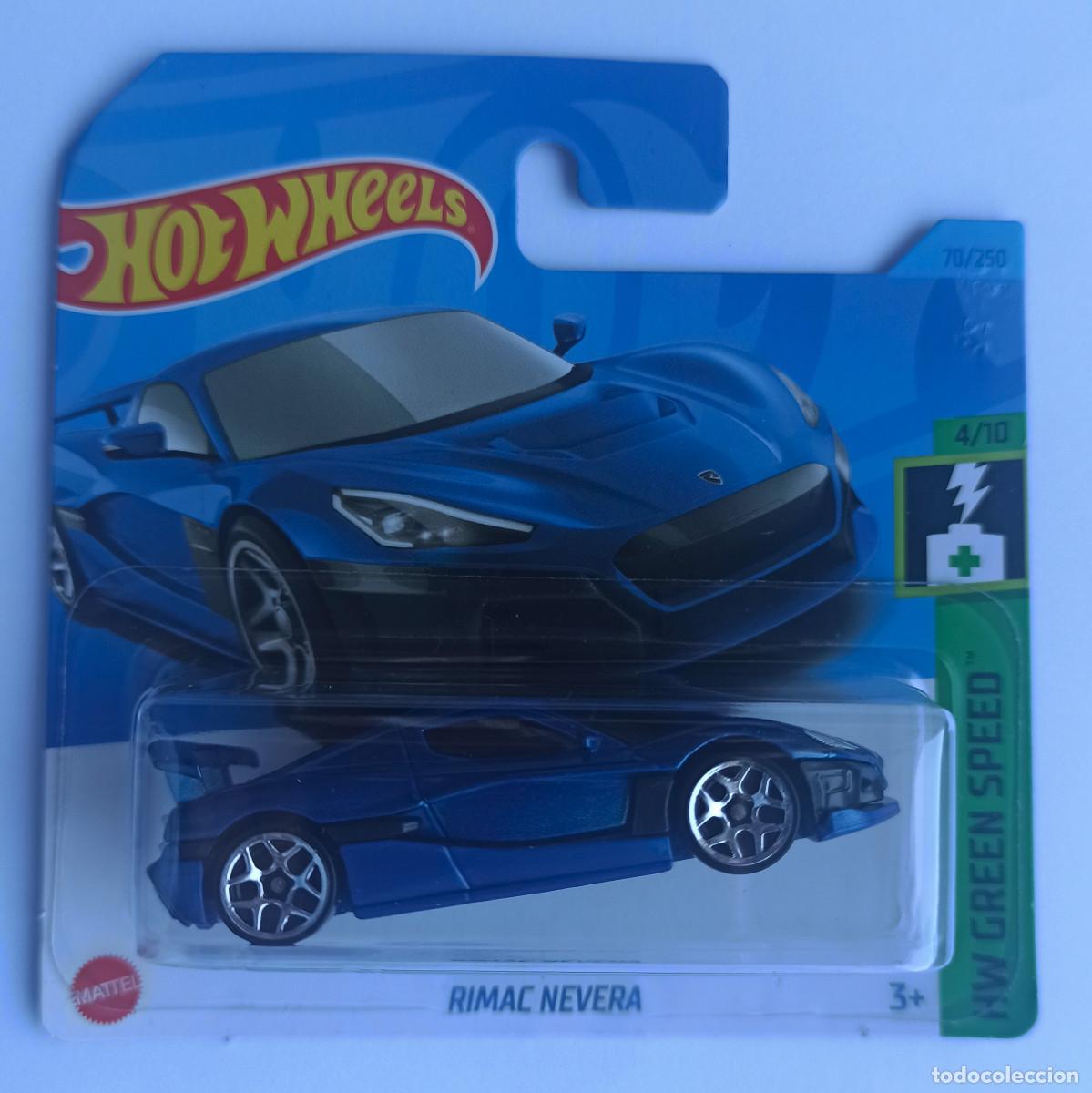 Model cars Hot Wheels: HOT WHEELS RIMAC NEVERA. HW GREEN SPEED 4/10