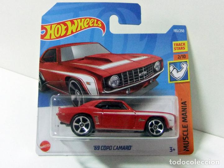 Auto in scala Hot Wheels: &acute;69 COPO CAMARO HOT WHEELS MUSCLE MANIA 2/10 2022 COCHE 1:64 ROJO CHEVROLET CHEVY 1969 TRACK STARS