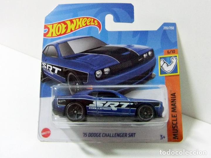 Auto in scala Hot Wheels: &acute;15 DODGE CHALLENGER SRT HOT WHEELS MATTEL MUSCLE MANIA 6/10 2022 COCHE 1:64 AZUL 2015 BLUE CAR HEMI