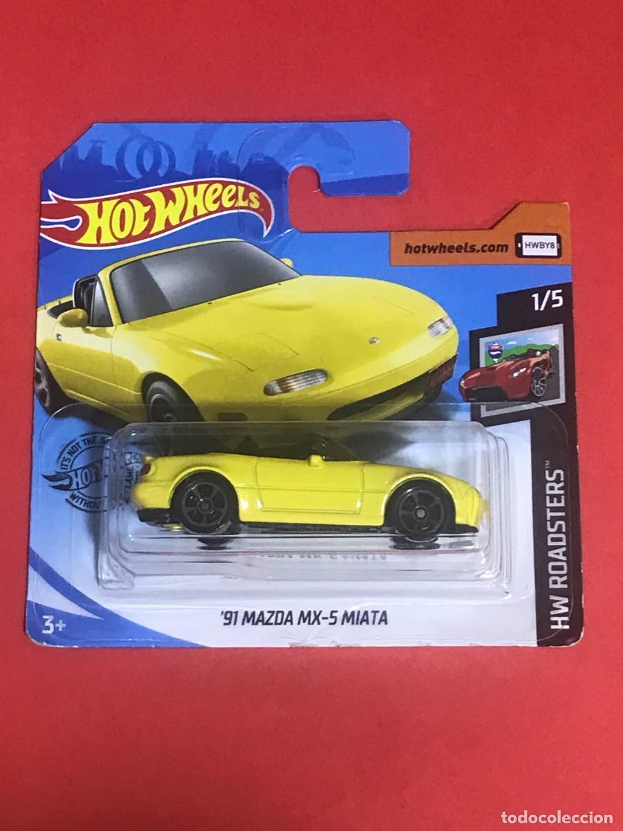 Carros em escala Hot Wheels: HOT WHEELS 2020 208/250 - &acute;91 MAZDA MX5 MIATA - HW ROADSTERS 1/5 - NUEVO EN BLISTER - ESCALA 1:64