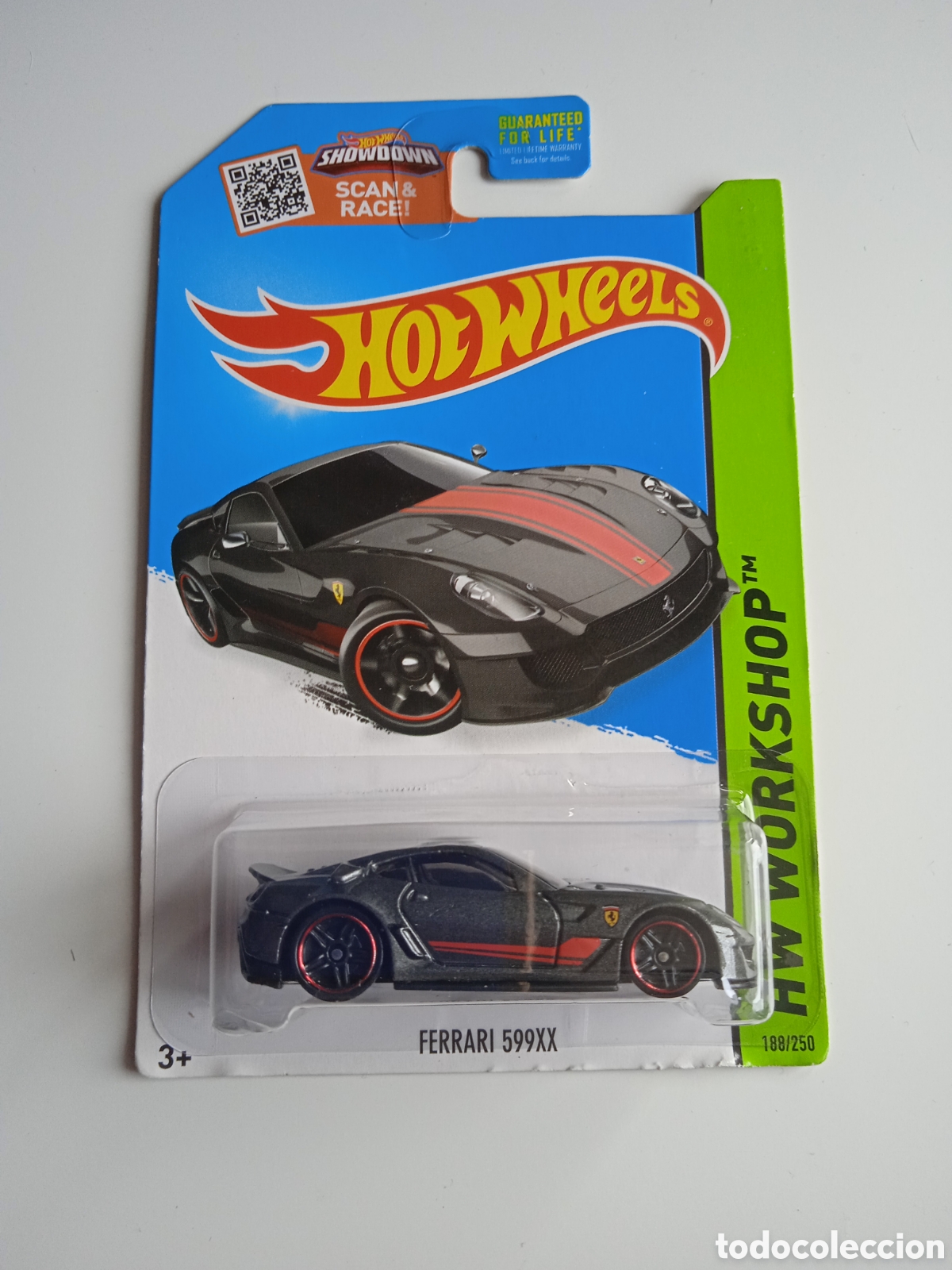 Modellautos Hot Wheels: HOT WHEELS 2014 FERRARI 599XX GRIS ANTRACITA. HOTWHEELS 1/64. HW WORKSHOP 2014.