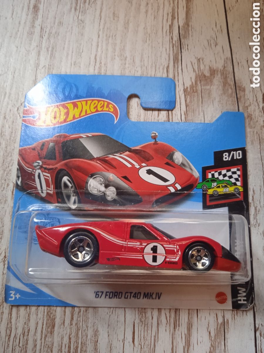 Model cars Hot Wheels: HOT WHEELS '67 FORD GT 40 MKIV ROJO. HOTWHEELS COCHE 1/64 HW RACE DAY 2021.
