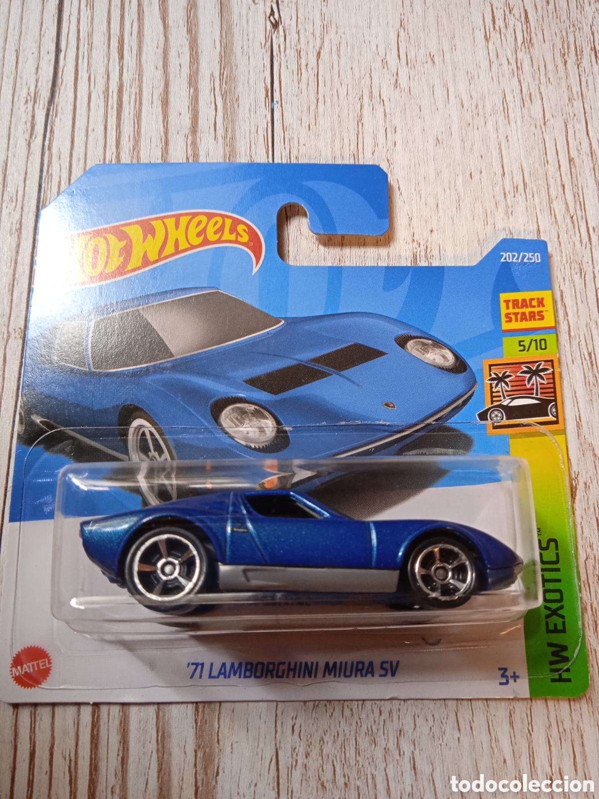 Carros em escala Hot Wheels: HOT WHEELS '71 LAMBORGHINI MIURA SV AZUL. COCHE COLECCION 1/64 HW EXOTICS 2022.