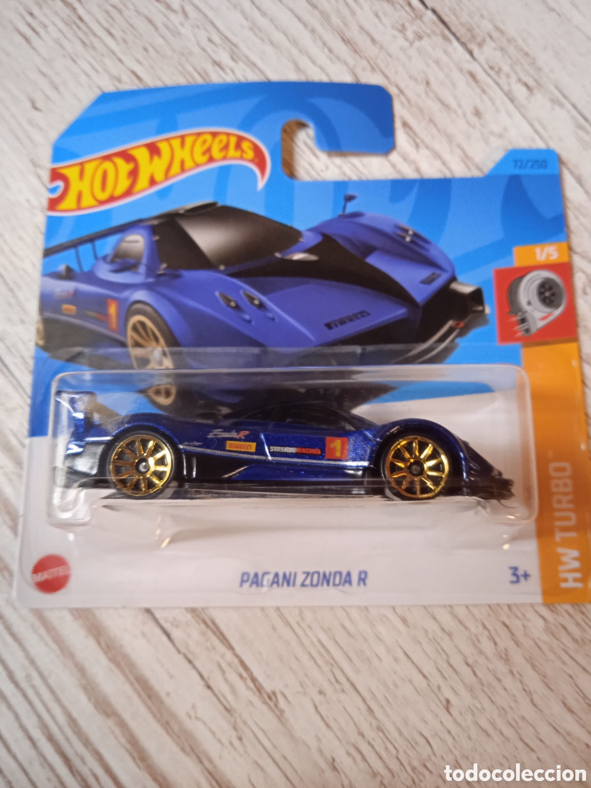 Carros em escala Hot Wheels: HOT WHEELS PAGANI ZONDA R AZUL. COCHE COLECCION 1/64 HW TURBO 2023.