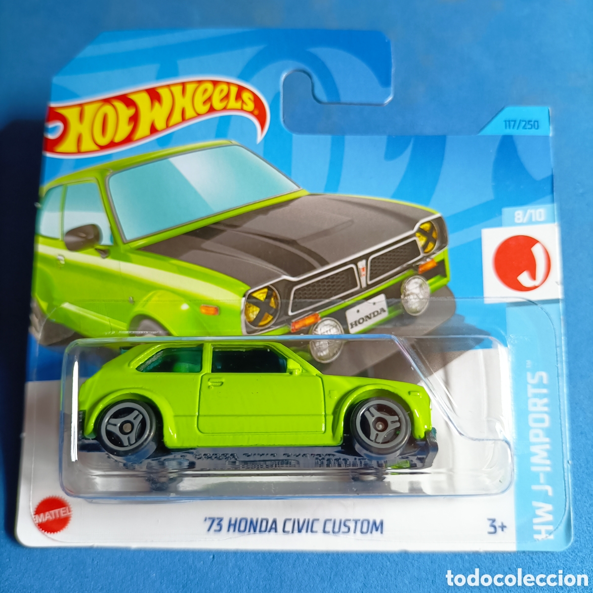 Voitures miniatures Hot Wheels: HOT WHEELS: '73 HONDA CIVIC CUSTOM. 8/10 HW J-IMPORTS. 117/250 MATTEL