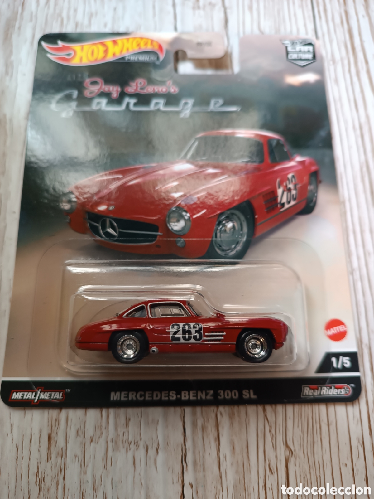 Carros em escala Hot Wheels: HOT WHEELS PREMIUM MERCEDES 300 SL. COCHE COLECCION 1/64 JAY LENO'S GARAGE 2023.