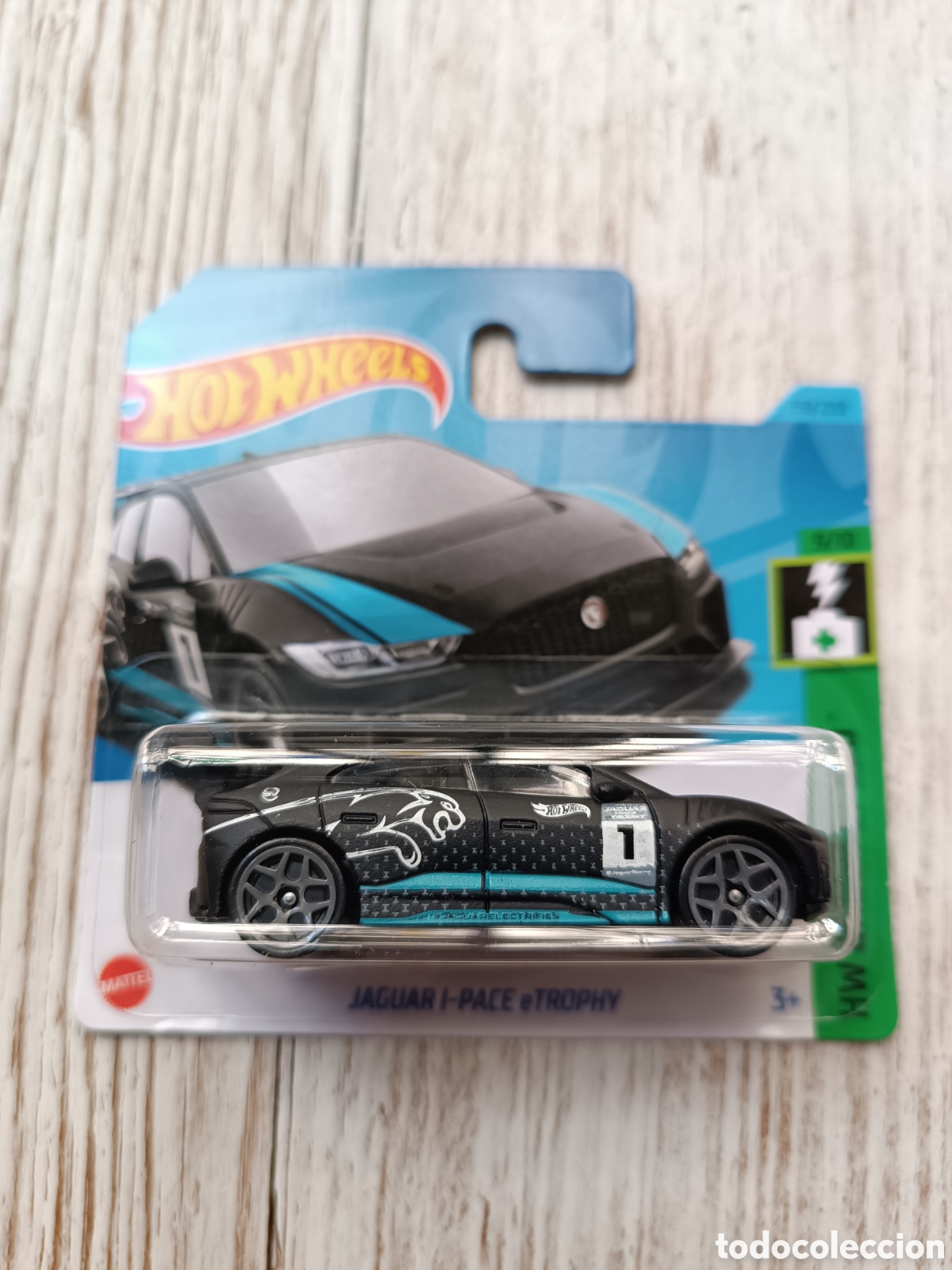 Coches a escala Hot Wheels: HOT WHEELS JAGUAR iPACE eTROPHY NEGRO. COCHE COLECCION 1/64 HW GREEN SPEED 2023.