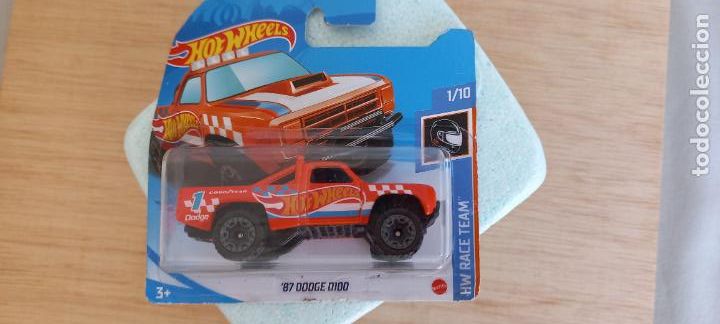 Voitures miniatures Hot Wheels: &acute;87 DODGE D100 1987 - HOT WHEELS MATTEL HW RACE TEAM 1/10 2021 COCHE 1:64 PICKUP PICK UP HOT WHEELS