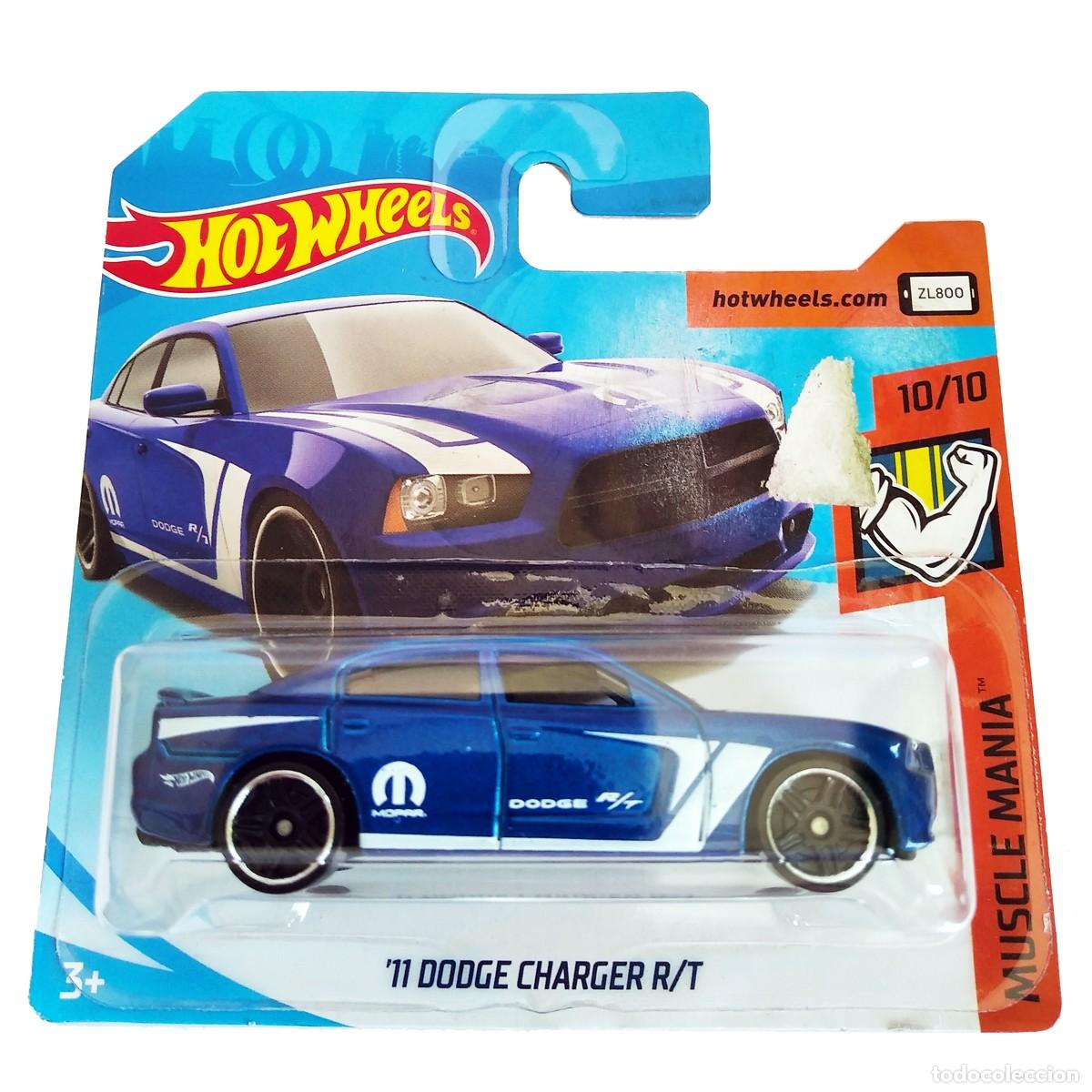 Carros em escala Hot Wheels: 11 Dodge Charger RT Blue MUSCLE MANIA 2019-Hot Wheels