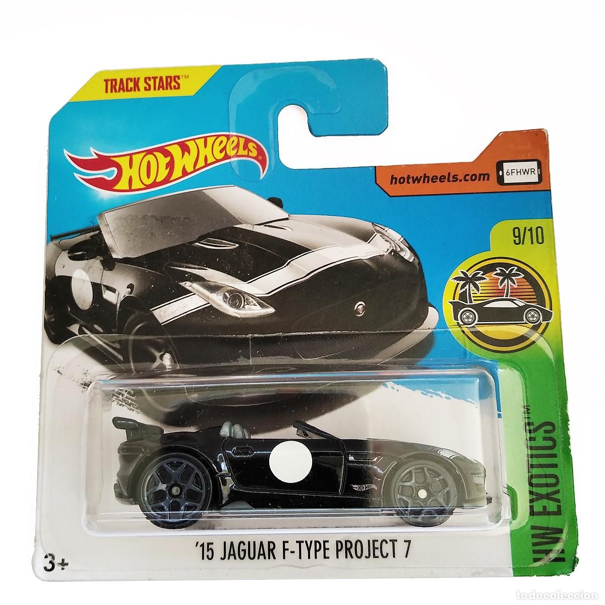 Coches a escala Hot Wheels: 15 Jaguar F-Type Project 7 Black HW EXOTICS 2017-Hot Wheels