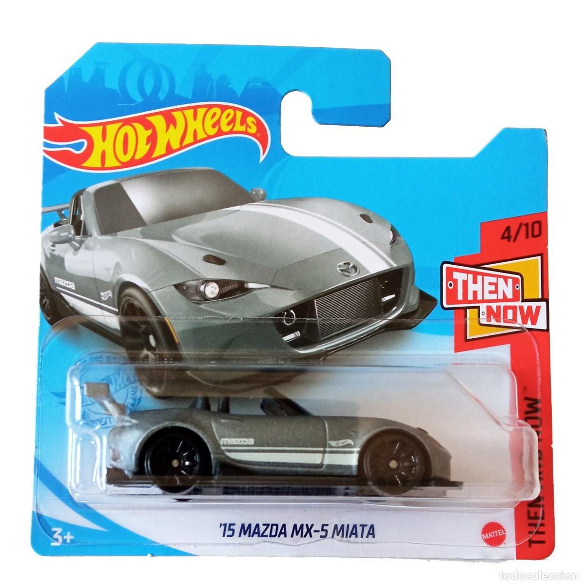 Carros em escala Hot Wheels: 15 Mazda MX-5 Miata Silver THEN AND NOW 2021-Hot Wheels