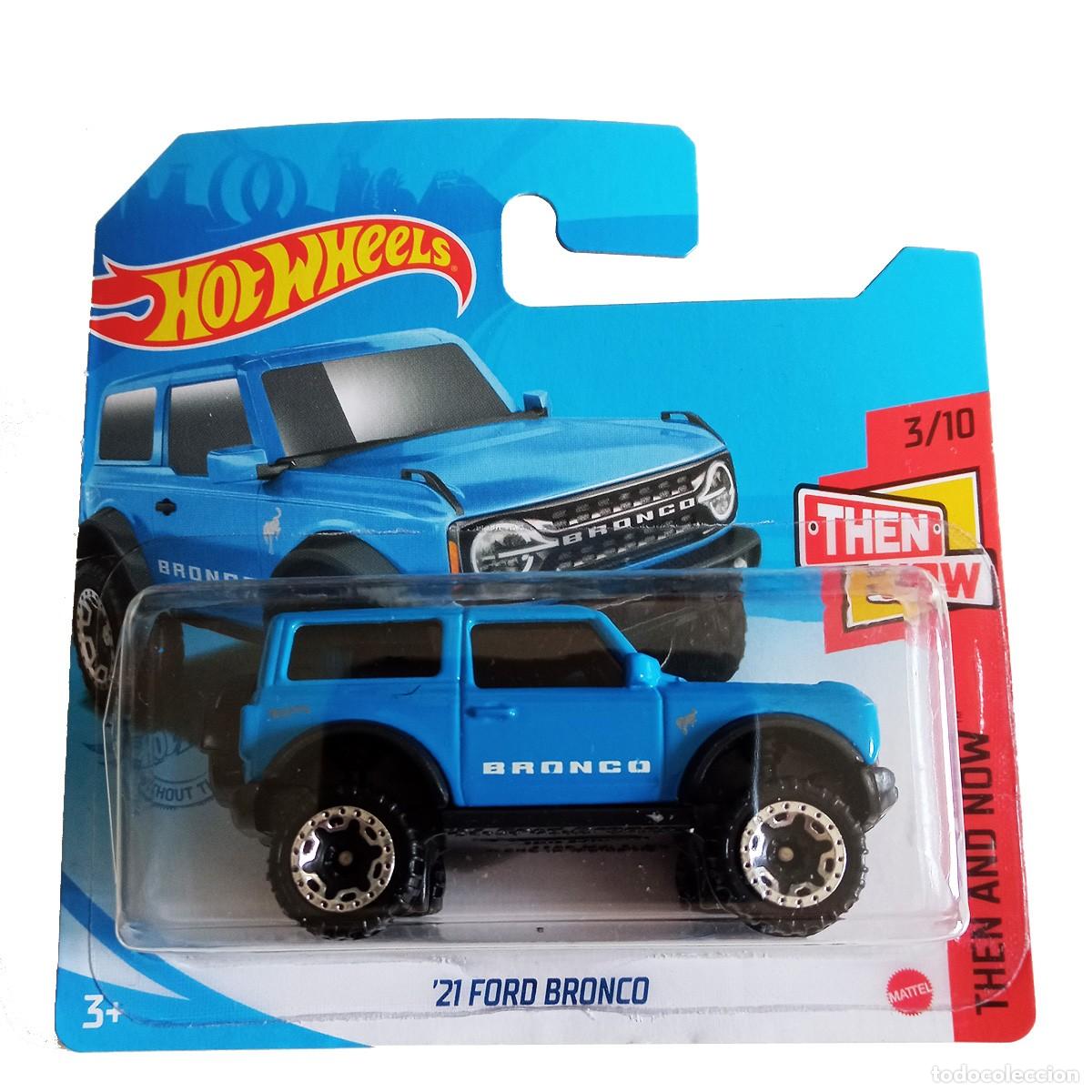 Voitures miniatures Hot Wheels: 21 Ford Bronco Blue THEN AND NOW 2021-Hot Wheels