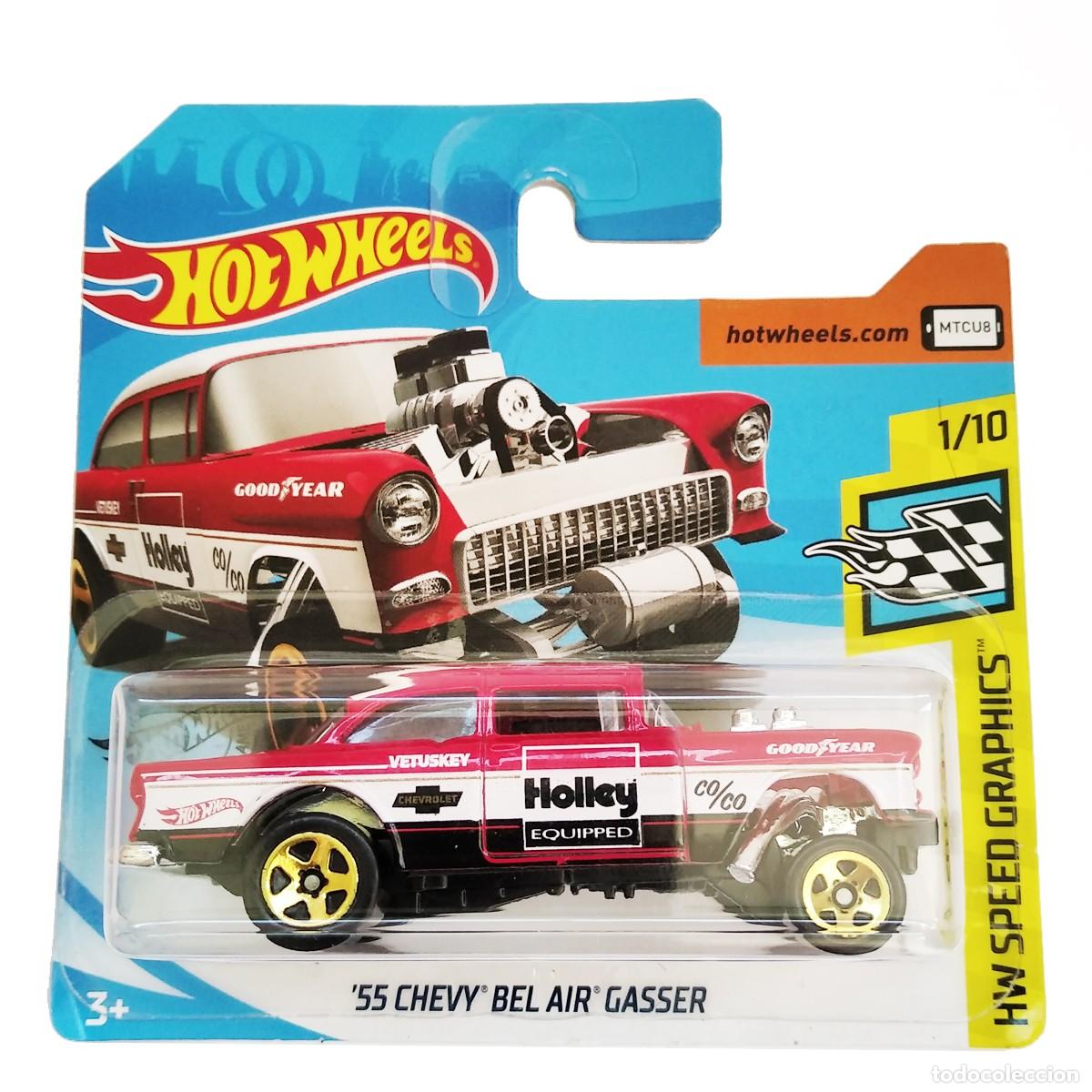 Model cars Hot Wheels: 55 Chevy Bel Air Gasser Red HW SPEED GRAPHICS 2019-Hot Wheels