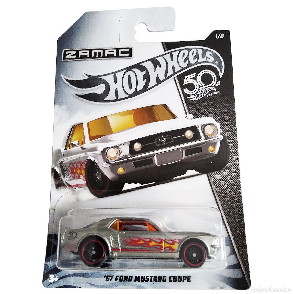 Coches a escala Hot Wheels: 67 Ford Mustang Coupe 50th ZAMAC FLAMES 2018-Hot Wheels