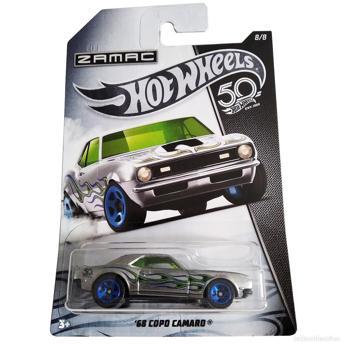 Carros em escala Hot Wheels: 68 Copo Camaro 50th ZAMAC FLAMES 2018-Hot Wheels