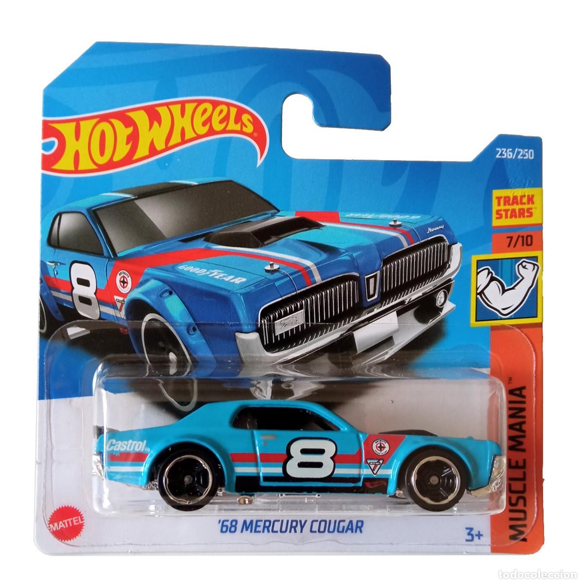 Model cars Hot Wheels: 68 Mercury Cougar blue MUSCLE MANIA 2022-Hot Wheels