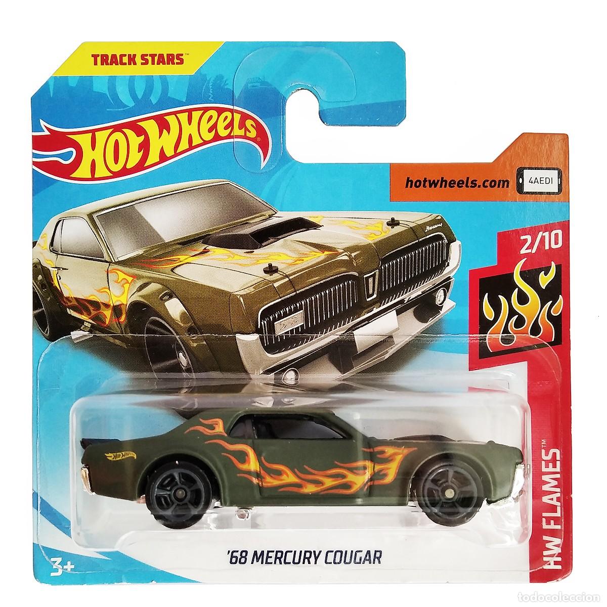 Model cars Hot Wheels: 68 Mercury Cougar Green Matt HW FLAMES 2019-Hot Wheels