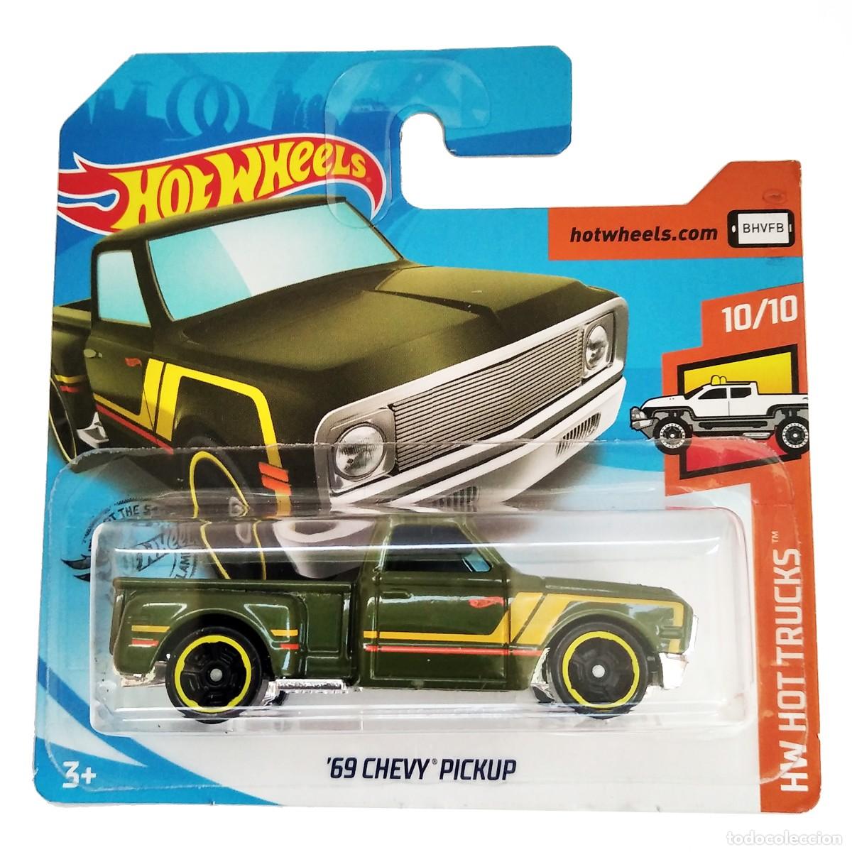 Model cars Hot Wheels: 69 Chevy Pickup Olive Green HW HOT TRUCKS 2020-Hot Wheels