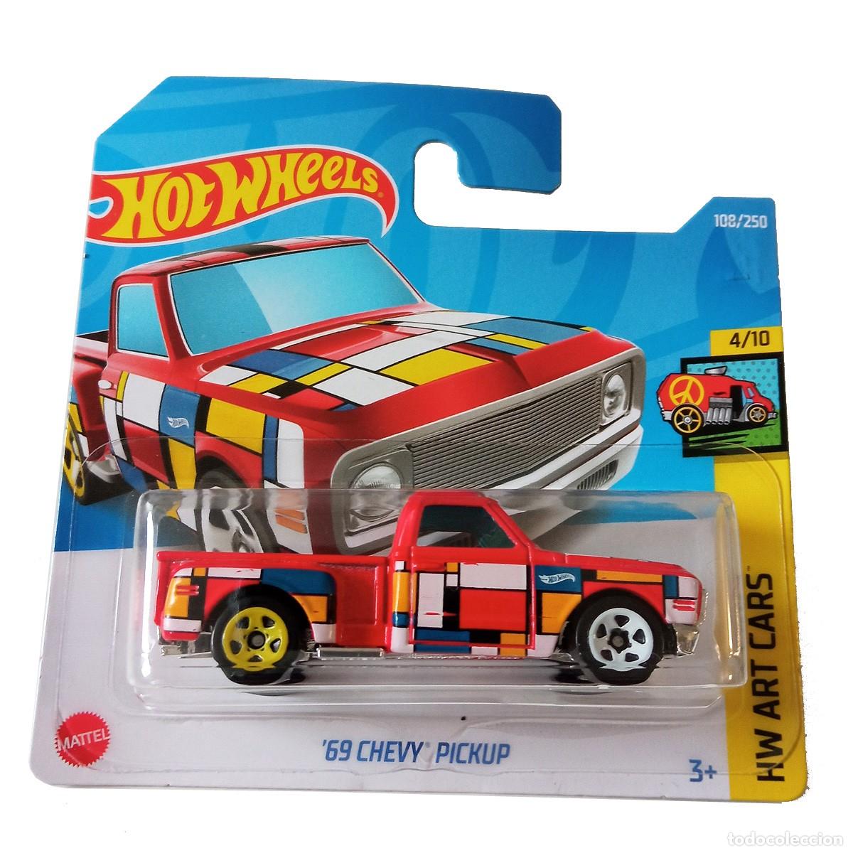Model cars Hot Wheels: 69 Chevy Pickup Red HW ART CARS 2022-Hot Wheels