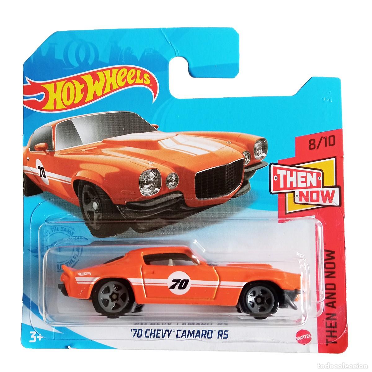 Carros em escala Hot Wheels: 70 Chevy Camaro RS Orange THEN AND NOW 2021-Hot Wheels