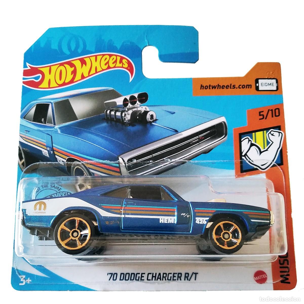Carros em escala Hot Wheels: 70 Dodge Charger RT Blue MUSCLE MANIA 2020-Hot Wheels