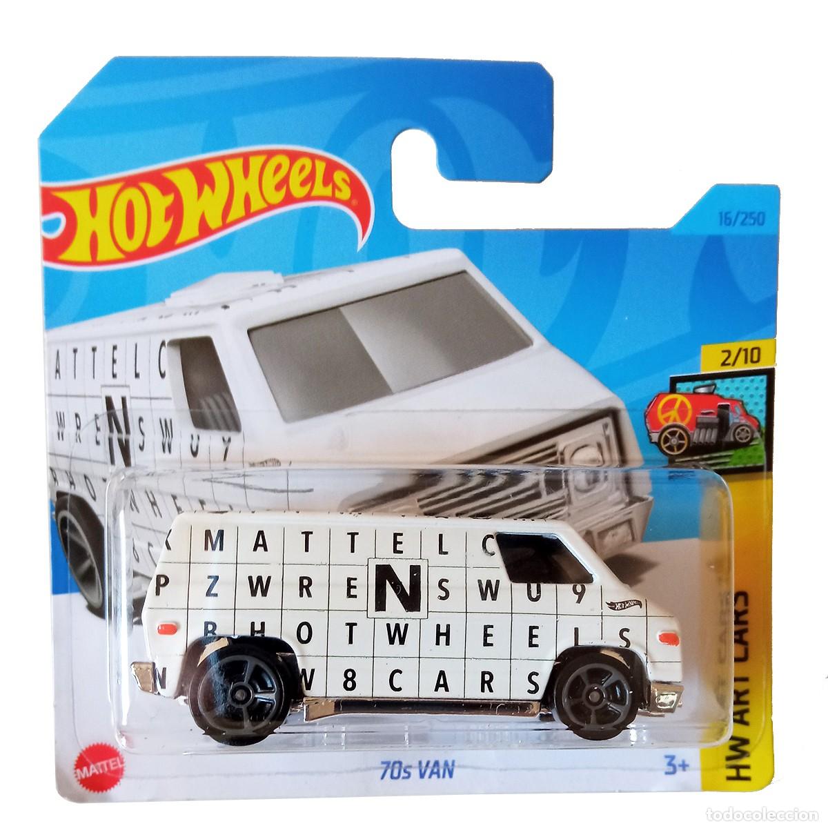 Carros em escala Hot Wheels: 70s Van White HW ART CARS 2023-Hot Wheels