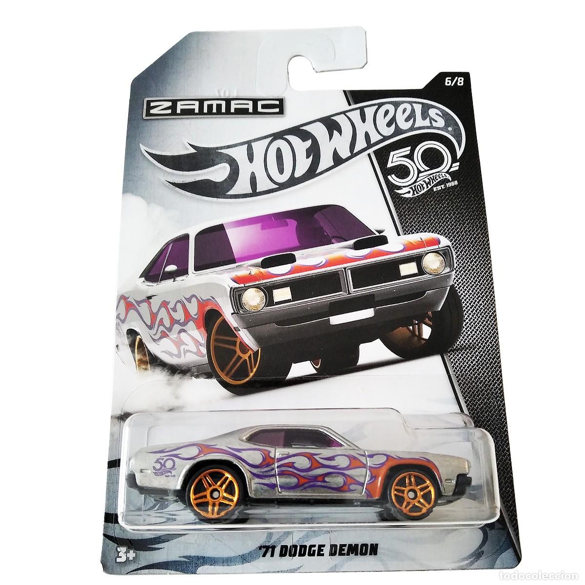Carros em escala Hot Wheels: 71 Dodge Demon 50th ZAMAC FLAMES 2018-Hot Wheels