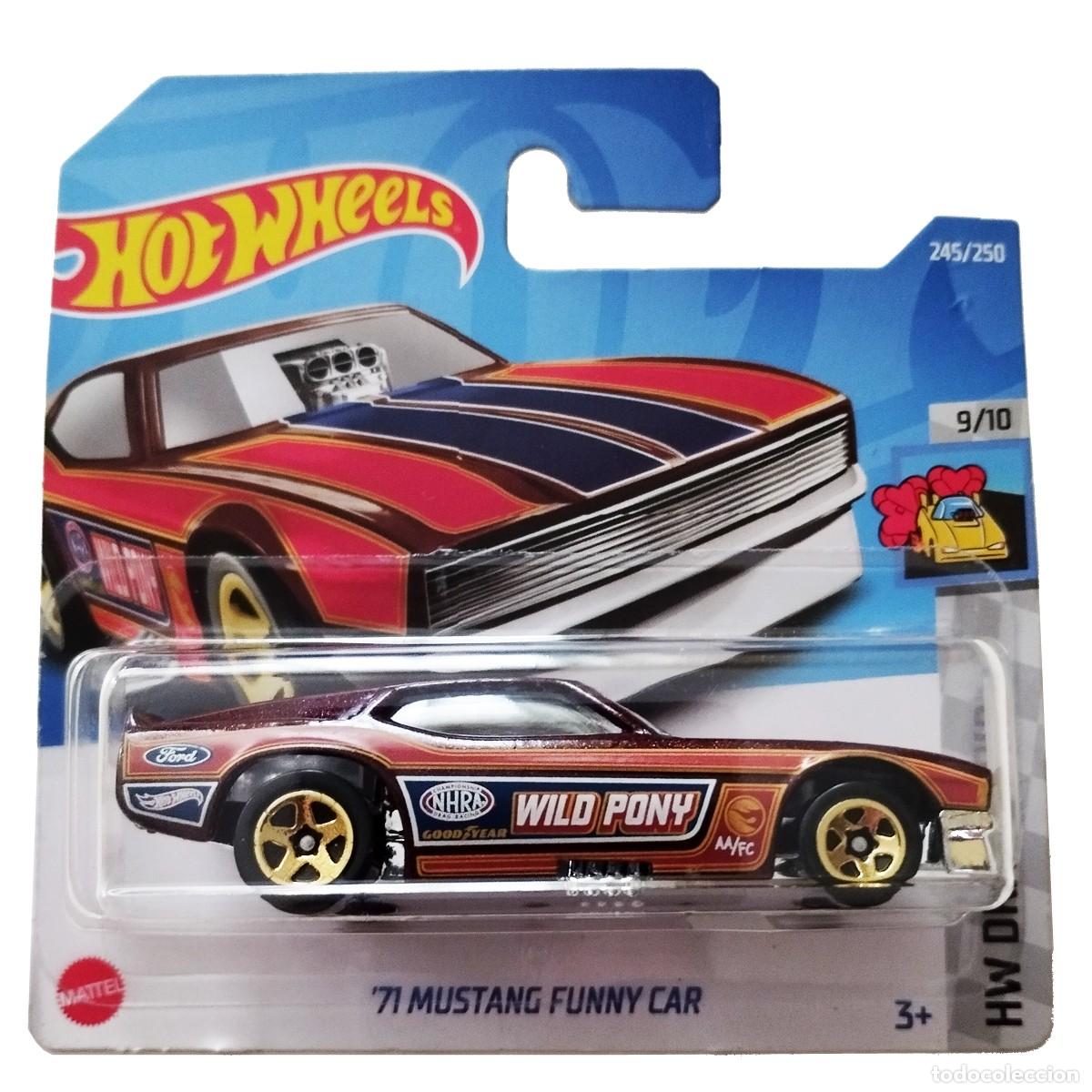 Coches a escala Hot Wheels: 71 Mustang Funny Car Brown Treasure Hunt HW DRAG STRIP 2022-Hot Wheels